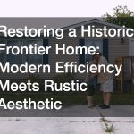 Restoring a Historic Frontier Home  Modern Efficiency Meets Rustic Aesthetic