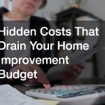 Hidden Costs That Drain Your Home Improvement Budget