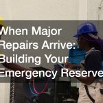When Major Repairs Arrive: Building Your Emergency Reserve